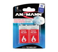 Ansmann Piles alcalines 6LR61 9V – Pour détecteur de fumée et alarmes, hautes performances – Lot de 2