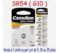 Pack de 10 piles Camelion Alcaline AG13 0% Mercury/Hg (AG13-BP10(0%Hg))