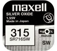 Pile bouton argent MAXELL SR716 SW 1,55V /315/
