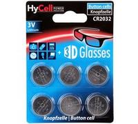 HyCell Lot de Piles Plates CR2032 (6 pces) - Piles Bouton pour clés de Voiture, horloges, bips de Parking, systèmes d'ouverture de Garage, etc. - Piles universelles résistantes à Haute capacité