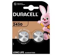 DURACELL 2450 Piles Boutons Lithium 3V (lot de 2) - Longue durée - Clés électroniques, dispositifs domestiques, balances et capteurs de température - Emballage Sécurité Enfant - Conservation 10 ans