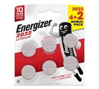 Pile bouton lithium Energizer 2032 3 V, pack de 6 (DL2032/CR2032)