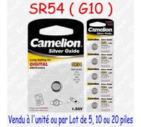 Pile Bouton LR Alcaline 1,5V : AG0 LR63 LR521 379 SR521 : lot de 2, 10, 20 ou 50