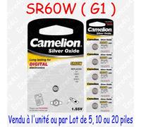 Pile Bouton LR Alcaline 1,5V : AG1 LR60 LR621 364 ( par 2, 10, 20, 50 ou 100 )