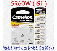 Pile Bouton LR Alcaline 1,5V : AG2 LR59 LR726 396 ( lot de 2, 10, 20 ou 50 )