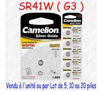 Camelion Silver Oxide SR41W/392 1.55V pile bouton - 1x Blister