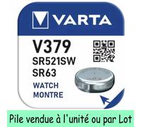 Varta Pile bouton 379 (SR521SW) SR63 V379 1,55V Oxyde d'argent
