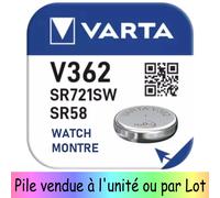 Varta Batterie SR721 SW/SR58/V362 – Argent-Oxide à usage unique – 1BL (S)