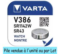 Pile Montre 386 / SR43 / SR43W / SR1142 Varta