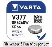 Varta Pile bouton montre SR 626 SW V377 - Oxyde d'argent 1,55 V