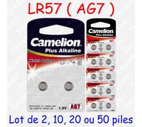 Pile Bouton SR Oxyde d'argent 1,55V : SR59W G2 196 396 SR726 LR726 : x 1 5 10 20