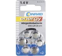 Pile bouton ZA 675 zinc-air Conrad energy 630 mAh 1.4 V 6 pc(s)