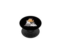 Pile Cats Anime Cat Mountain Tas de Chats Kawaii Chibi Kitty PopSockets PopGrip Adhésif