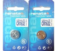 AboutBatteries Pile Compatible avec Renata CR1632, 3.0V, 125mAh, Lithium