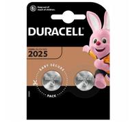 Pile CR2025 DURACELL lot de 2 piles lithium 3V CR 2025 3.0 Volts, pile plate bouton, date de péremption éloignée, capacité 150mAh