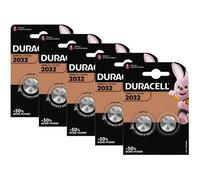 Pile CR2032 DURACELL lot de 10 piles lithium 3V CR 2032 3.0 Volts, pile plate bouton, date de péremption éloignée, capacité 180mAh