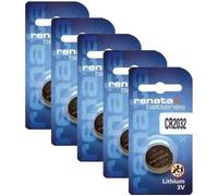 Pile CR2032 RENATA lot de 5 piles lithium 3V CR 2032 3.0 Volts, pile plate bouton, date de péremption éloignée, capacité 225mAh