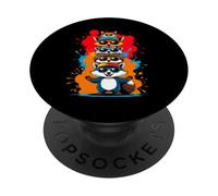 Pile d’Animaux Amusants Graphique Splash PopSockets PopGrip Adhésif