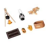 Pile de bois de chauffage à l'échelle 1/12 pour paysages de conte de fées, fournitures artisanales, paysages miniatures, ensemble de petits poils en bois pour extérieur, expositions de camping de fées