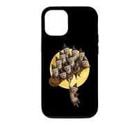 Pile de Furet empilée sur Un Balai de sorcière Volante Coque pour iPhone 12/12 Pro