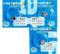 Renata Pile de montre suisse 3 x 337 / SR416SW (SR43SW) oxyde d'argent 1,5 V