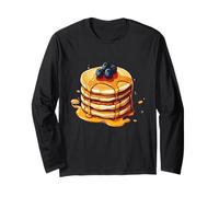 Pile De Pancakes Myrtilles Petit Déjeuner Manche Longue