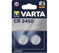 Pile bouton - CR2450 - lot de 2 - 3V - Lithium VARTA