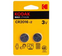 Pile lithium CR2016 3V KODAK ULTRA Blister de 2 piles (Vendu par 12)