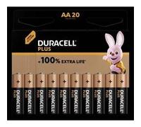 Duracell Plus Piles alcalines AA, 1,5V LR6 MN1500, paquet de 20