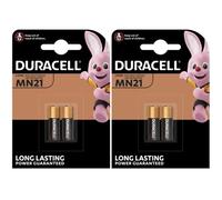 Pile MN21 DURACELL lot de 4 piles alcalines 12V A23 V23GA LRV08 8LR932 3LR50 E23A 12 Volts, péremption éloignée, capacité 50mAh