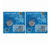 Pile montre SR616SW 321 RENATA Oxyde d'argent 1,55V V321 DA 280-73 SR616 SR65 lot de 2 piles pour montre date de péremption
