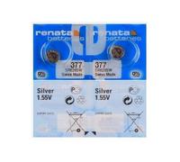 Pile montre SR626SW 377 RENATA Oxyde d'argent 1,55V AG4 SR66 LR66 SR626 lot de 2 piles pour montre