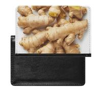Pile of Ginger Étui de passeport sécurisé en cuir synthétique pour cartes de crédit et passeport pour homme et femme, blanc, taille unique, moderne, blanc, Taille unique, Moderne
