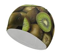 Pile of Kiwis Bonnet de bain haute élasticité pour homme et femme Durable Imperméable Garde les cheveux au sec Parfait pour la piscine, la plage, la natation