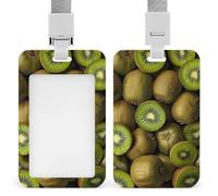Pile of Kiwis Porte-badge avec cordon de suspension, étui de protection vertical multi-usage pour bureau, enseignant, infirmière