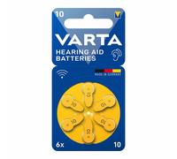 6 Piles Auditives 10 / PR70 Varta Hearing Aid Batteries
