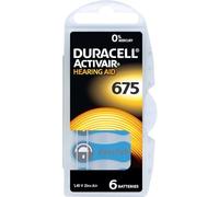 Duracell Pile pour appareil auditif ZA 675 Activair 1,45 V 630 mAh zinc-air 6 pièces