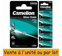 Piles bouton oxyde d'argent 1,55V - 5 pièces - SR58 / SG11