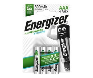 Pile rechargeable AAA - HR3 Energizer Extreme - Blister de 4 accus