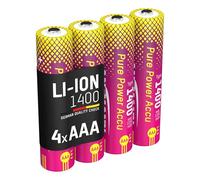 Pile Rechargeable ANSMANN Pure Power Micro AAA 1400 mAh (Min. 1250), Haute capacité, Longue autonomie et Protection intégrée, idéale pour Les appareils à Forte consommation
