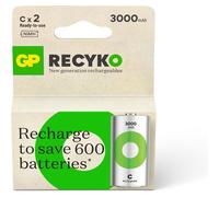 Pile rechargeable GP C ReCyckO+ lot de 2 3000mAh