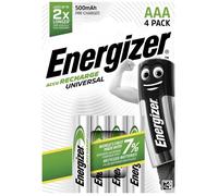 Energizer PILAS RECARGABLES Universal NH12 AAA 500 BP4 PRECAR BR E301375700 Argenté