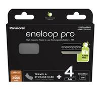 Pile rechargeable LR6 (aa) NiMH Panasonic eneloop pro HR06 +Box 2500 mAh 1.2 v 4 pc(s)