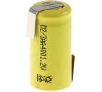 Pile rechargeable spéciale 2/3 LR6 Mexcel D-2/3AA400 NS2/3AA400-LF cosses à souder en Z, à tête plate NiCd 1.2 V 400 mAh
