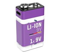 Ansmann Batterie rechargeabe Li-Ion 9V Bloc E - 400 mAh 1 pièce - câble de chargement inclus