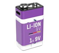 Ansmann Batterie rechargeabe Li-Ion 9V Bloc E - 400 mAh 1 pièce - câble de chargement inclus