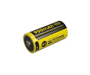 Pile Rechargeable via USB-C RCR123A 16340 NiteCore NL169R 3,6V 950mAh (Cable non fourni)