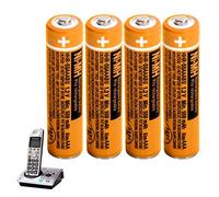 Pile Rechargeables AAA 550 mAh 1,2v NiMH pré-chargées pour téléphone sans Fil Gigaset- Piles téléphone Lot de 4