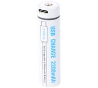 Pile ronde 18650, Li-ion, 3,7V, 2200mAh, 8,1Wh, avec port de charge USB-C, 69,9mm x 18,3mm
