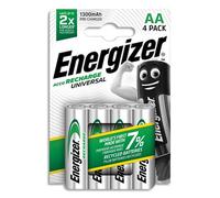Pile Universal Rechargeable AA LR6 1300 mAh, pack de 4 piles